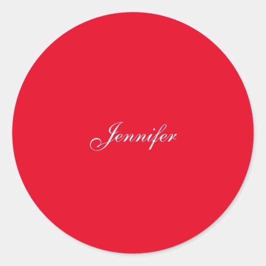 Sticker Rond Nom de l'écriture professionnelle classique person (Devant)