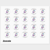 Sticker Rond Nom de l'entreprise de lait de chèvre (Feuille)