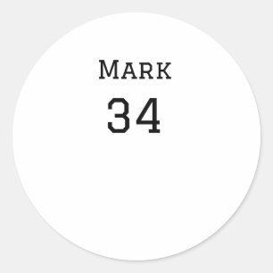 Sticker Rond nom de l'équipe ajouter nom du joueur date sports