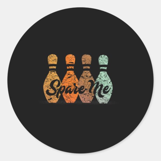 Sticker Rond Nom de l'équipe de Bowling Spare Me (Devant)