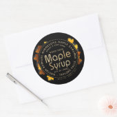 Sticker Rond Nom de l'État Sirop d'érable (lot et date) (Enveloppe)