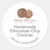 Sticker Rond Nom de produit de boulangerie de biscuits à l'aqua (Devant)