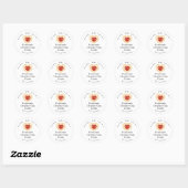 Sticker Rond Nom de produit de boulangerie de biscuits Rustic H (Feuille)