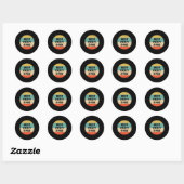 Sticker Rond Nom de Ricky (Feuille)