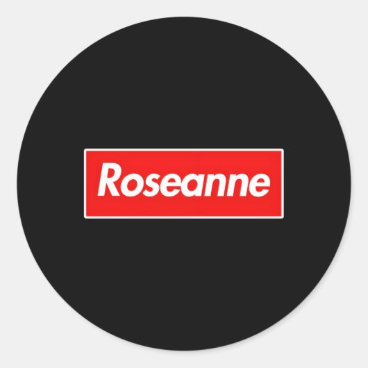 Sticker Rond Nom de Roseanne (Devant)