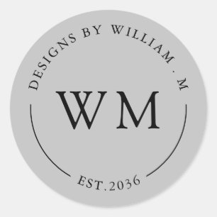 Sticker Rond Nom de série monographique classique