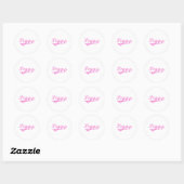 Sticker Rond Nom de style classique Peggy (Feuille)