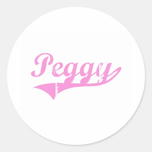 Sticker Rond Nom de style classique Peggy (Devant)