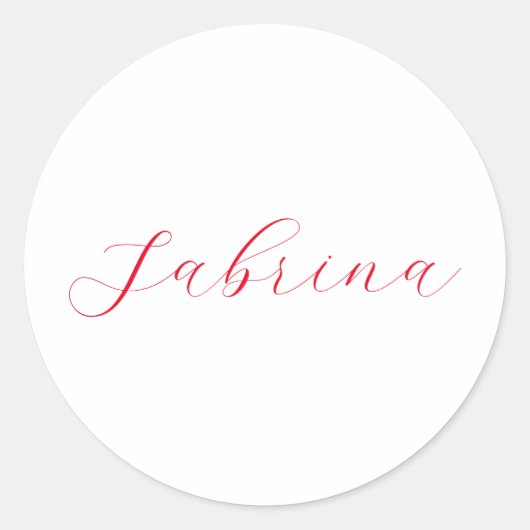Sticker Rond Nom d'écriture professionnelle classique personnal (Devant)