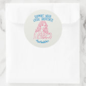 Sticker Rond Nom d'entreprise personnalisé Prise en charge de v (Sac)