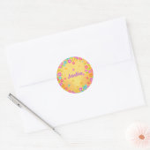 Sticker Rond Nom des papillons et des fleurs (Enveloppe)