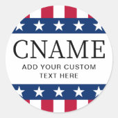 Sticker Rond Nom du candidat vedettes de la campagne électorale (Devant)