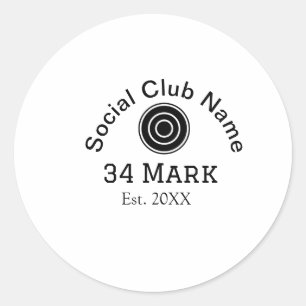 Sticker Rond Nom du club social ajouter nom du joueur d'équipe 