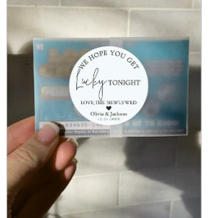 Sticker Rond Nom du duple du billet de loterie Mariage personna
