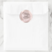 Sticker Rond Nom du logo Corps Maquillage Emballage Rose Beauté (Sac)