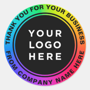 Sticker Rond Nom du logo de la lumière Logo Web Professionnel M