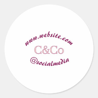 Sticker Rond nom du logo lettre entreprise médias sociaux site