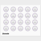 Sticker Rond Nom du logo Merci Web Shopping Argent Violet Cl (Feuille)