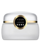 Sticker Rond Nom du logo personnalisé Web Golden Modern Merci