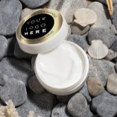 Sticker Rond Nom du logo personnalisé Web Golden Modern Merci