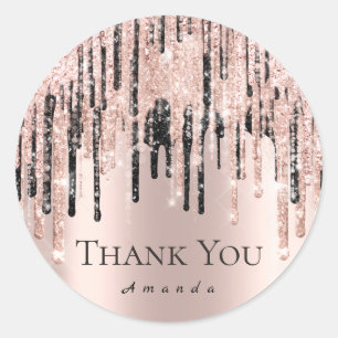 Sticker Rond Nom du Merci 16e Rose nuptiale Dérive VIP