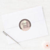 Sticker Rond Nom du Merci ClassyRose Blush Moderne PeauGlitter (Enveloppe)