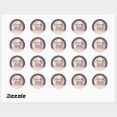 Sticker Rond Nom du Merci ClassyRose Blush Purple SkinGlitter (Feuille)