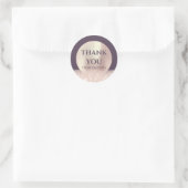 Sticker Rond Nom du Merci ClassyRose Blush Purple SkinGlitter (Sac)