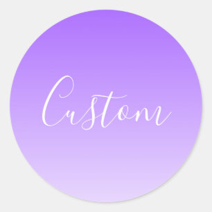 Sticker Rond Nom du script curatif et Ombre violet clair modifi