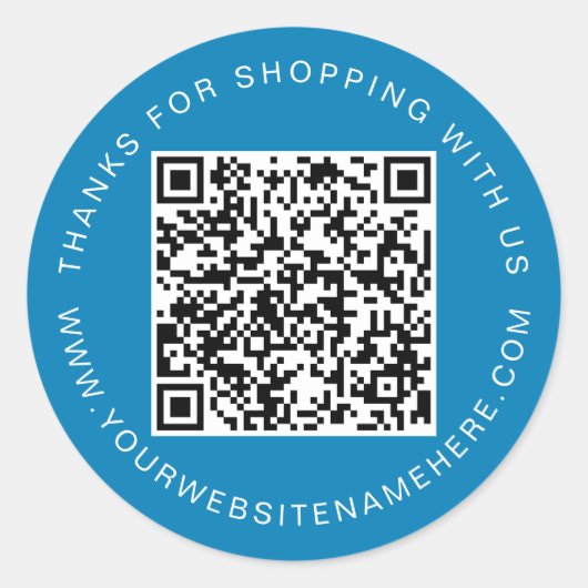 Sticker Rond Nom du site Web de petite entreprise de code QR Ib (Devant)