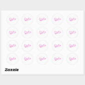 Sticker Rond Nom du style classique Layla (Feuille)