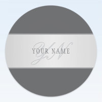 Nom élégant & Monogramme Lettrage (ou autre texte)