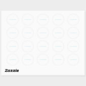 Sticker Rond Nom élégant simple et moderne professionnel (Feuille)