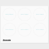 Sticker Rond Nom élégant simple et moderne professionnel (Feuille)