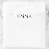 Sticker Rond Nom Emma (Sac)