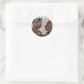 Sticker Rond Nom Enregistrer La Date Black Silver Drivers Photo (Sac)