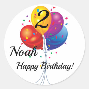 Sticker Rond NOM ET ANNÉE DE L'Autocollant PERSONNALISÉ