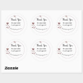 Sticker Rond Nom et message modifiables simple cercle de fleurs (Feuille)