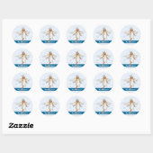 Sticker Rond Nom Étiquettes/Stickers - Angel Design (Feuille)