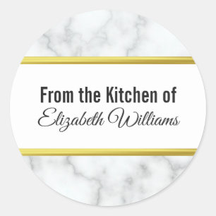 Sticker Rond Nom fait sur commande de la cuisine du regard de