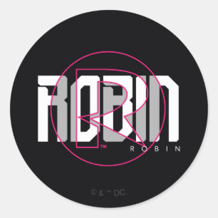 Sticker Rond Nom graphique Robin Hi-Tech
