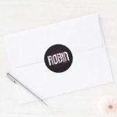 Sticker Rond Nom graphique Robin Hi-Tech (Enveloppe)