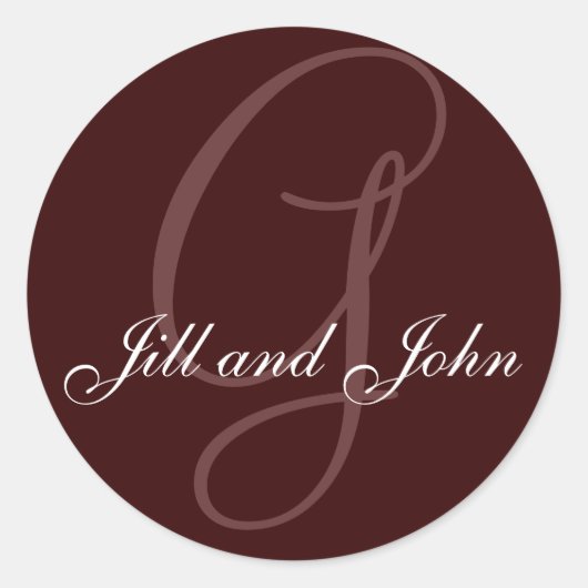 Sticker Rond Nom initial G plus prénom (Devant)