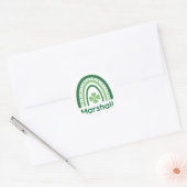 Sticker Rond Nom Marshall Clover Boho Rainbow (Enveloppe)