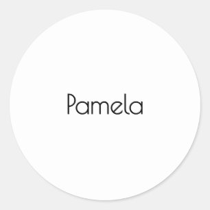 Sticker Rond Nom moderne minimaliste noir et blanc professionne