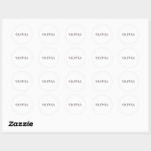 Sticker Rond Nom Olivia (Feuille)
