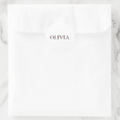 Sticker Rond Nom Olivia (Sac)