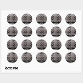Sticker Rond Nom parties scintillant argent talons hauts porte- (Feuille)