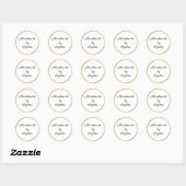 Sticker Rond nom personnalisé (Feuille)