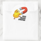 Sticker Rond Nom personnalisé Chick Magnet (Sac)